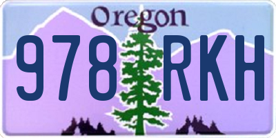 OR license plate 978RKH