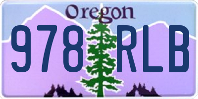 OR license plate 978RLB