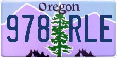 OR license plate 978RLE