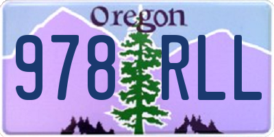 OR license plate 978RLL