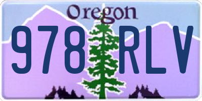 OR license plate 978RLV