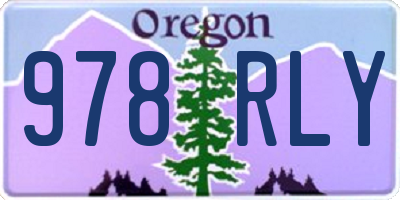 OR license plate 978RLY