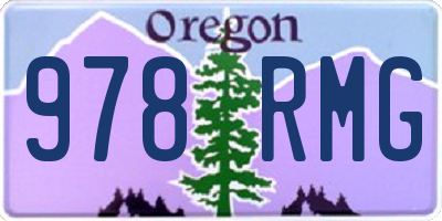OR license plate 978RMG