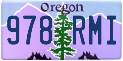 OR license plate 978RMI