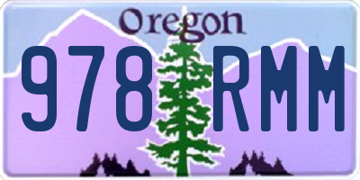 OR license plate 978RMM