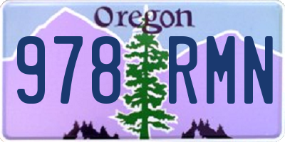 OR license plate 978RMN