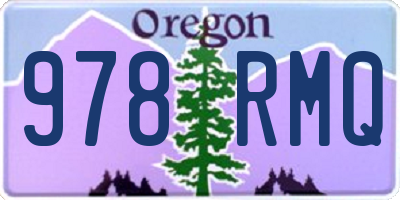 OR license plate 978RMQ
