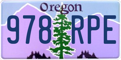 OR license plate 978RPE