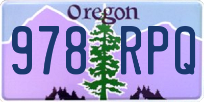 OR license plate 978RPQ