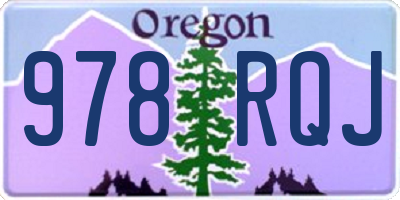 OR license plate 978RQJ