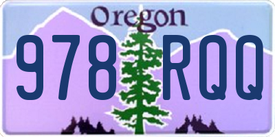 OR license plate 978RQQ