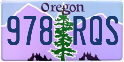 OR license plate 978RQS
