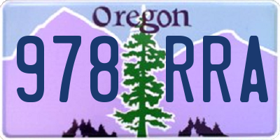 OR license plate 978RRA