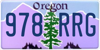 OR license plate 978RRG