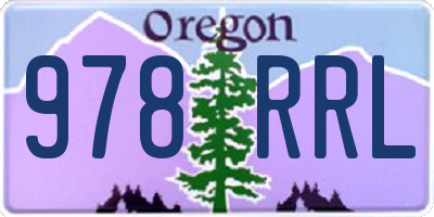 OR license plate 978RRL
