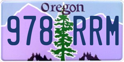 OR license plate 978RRM