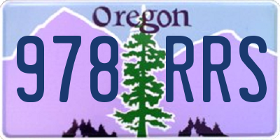 OR license plate 978RRS