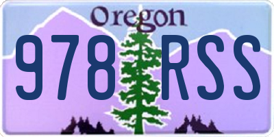 OR license plate 978RSS