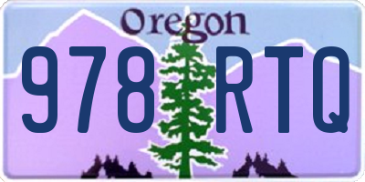 OR license plate 978RTQ