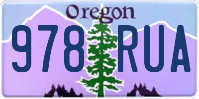 OR license plate 978RUA