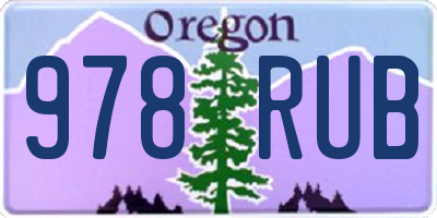 OR license plate 978RUB