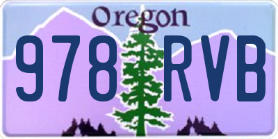 OR license plate 978RVB