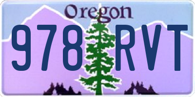 OR license plate 978RVT