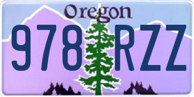 OR license plate 978RZZ