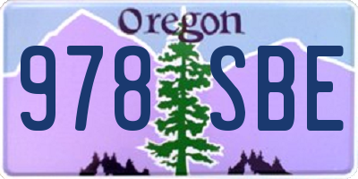OR license plate 978SBE