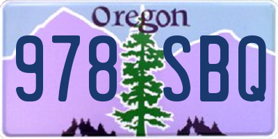 OR license plate 978SBQ
