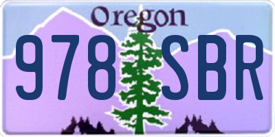 OR license plate 978SBR