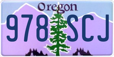 OR license plate 978SCJ