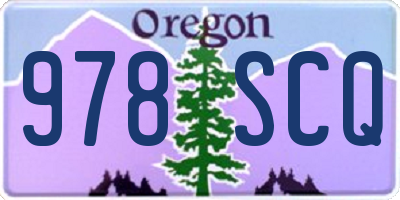 OR license plate 978SCQ