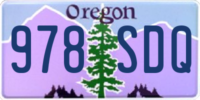 OR license plate 978SDQ