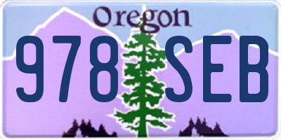 OR license plate 978SEB