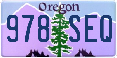 OR license plate 978SEQ