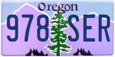 OR license plate 978SER