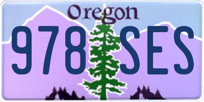 OR license plate 978SES
