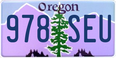 OR license plate 978SEU