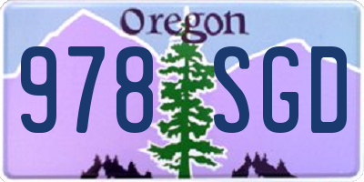 OR license plate 978SGD
