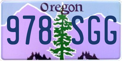 OR license plate 978SGG
