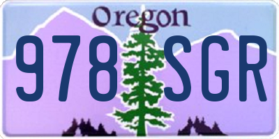 OR license plate 978SGR