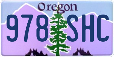 OR license plate 978SHC