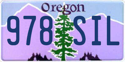 OR license plate 978SIL