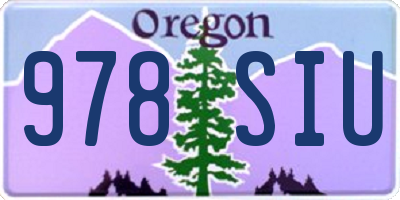 OR license plate 978SIU