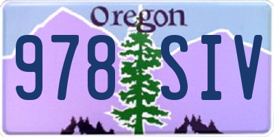 OR license plate 978SIV