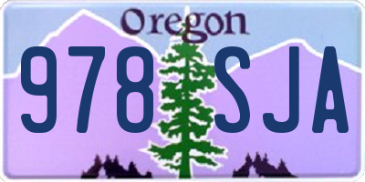 OR license plate 978SJA