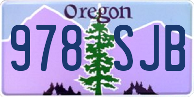 OR license plate 978SJB