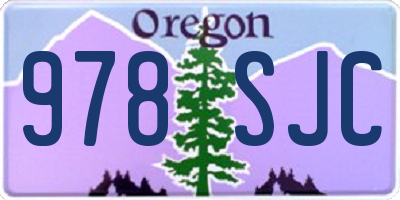 OR license plate 978SJC