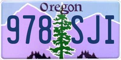 OR license plate 978SJI